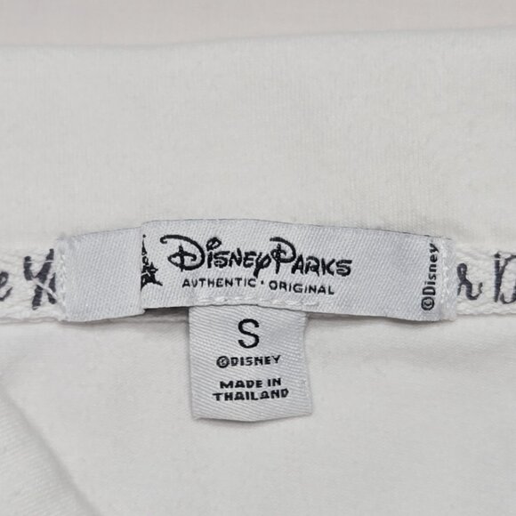 Disney Parks Pajama Top Womens Small White Pink Castle Stretch Sleepwear Shirt - Picture 11 of 13